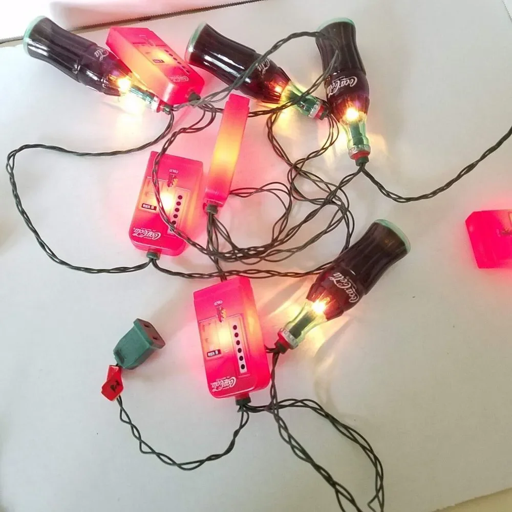 Coca Cola Bottles Vending Machine String Christmas Lights 5 bottles,‎ 5 machines